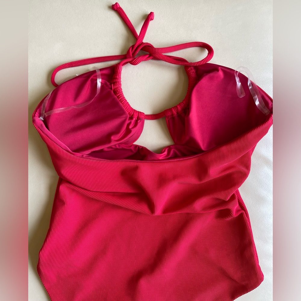 Beach Riot Phoenix Halter One-Piece Swimsuit; Color: Red; Size: Large - Picture 15 of 16